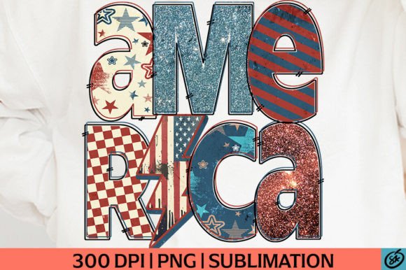 America 4th of July PNG Sublimation
