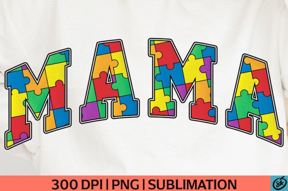 Autism Mama Puzzle PNG Sublimation