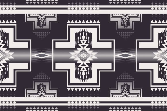 Black and White Native American Pattern