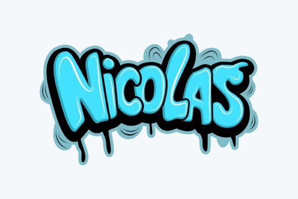 Nicolas: Graffiti Lettering for Embroidery