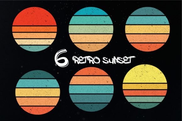 Retro Vintage 6 Sunset Grunge Background