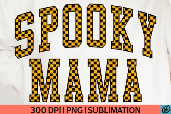 Spooky Mama Checkered PNG Sublimation