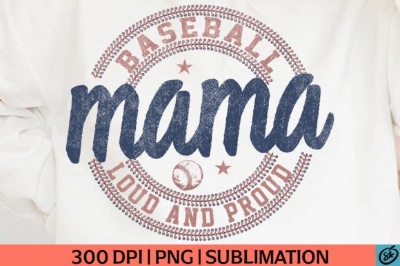 Vintage Baseball Mama PNG Sublimation